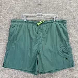 5/$45 Roundtree & Yorke Swimwear Trunk Men L Green Sports Mesh High-Rise